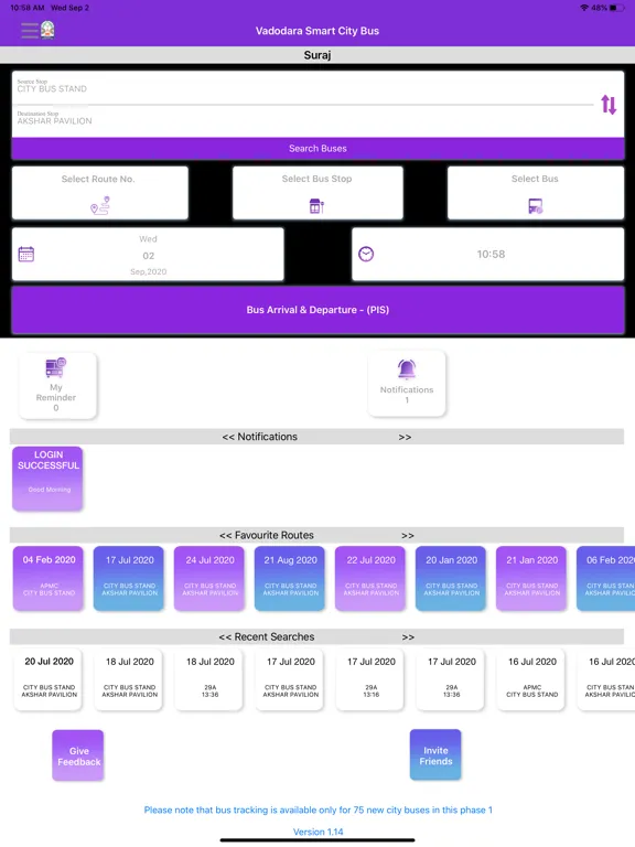 Vadodara Smart City Bus iPad  スクリーンショット
