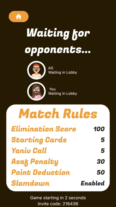 Capturas de tela do Yaniv Battle!