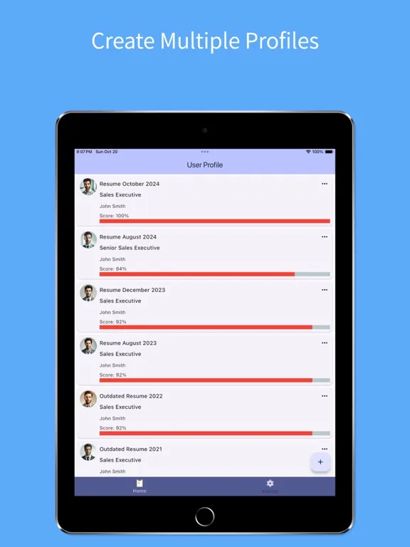 Capturas de tela do AZ Resume Creator iPad 