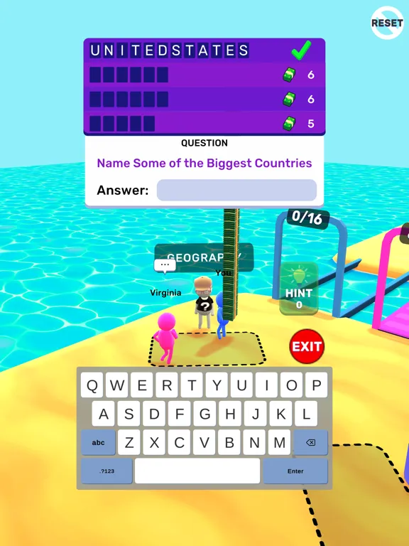 Tangkapan layar Trivia Bridge iPad 