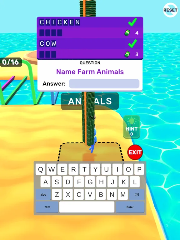 Tangkapan layar Trivia Bridge iPad 
