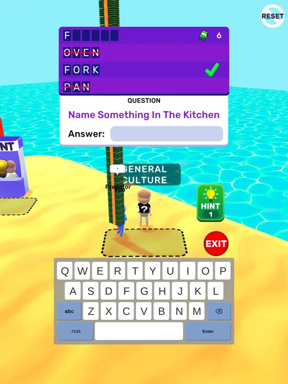 Tangkapan layar Trivia Bridge iPad 