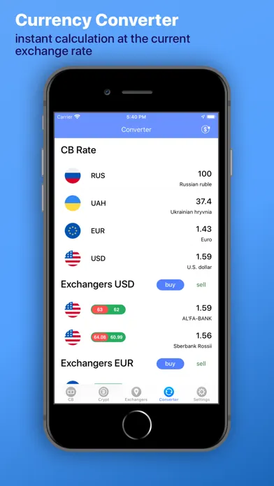 Exchange Rates Russia, Crypta Screenshots