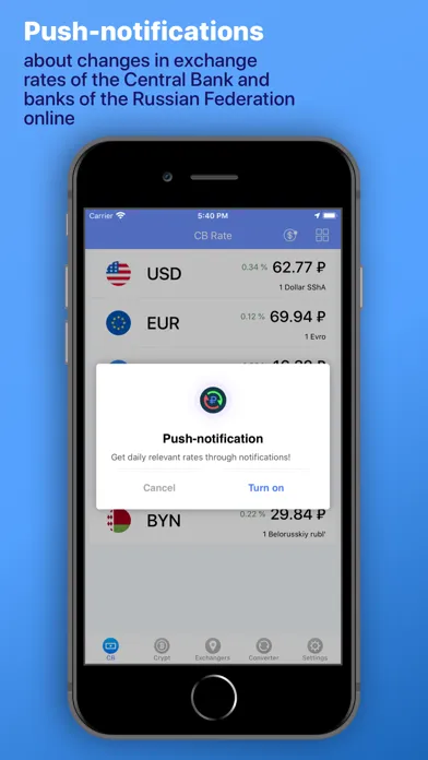 Exchange Rates Russia, Crypta Screenshots