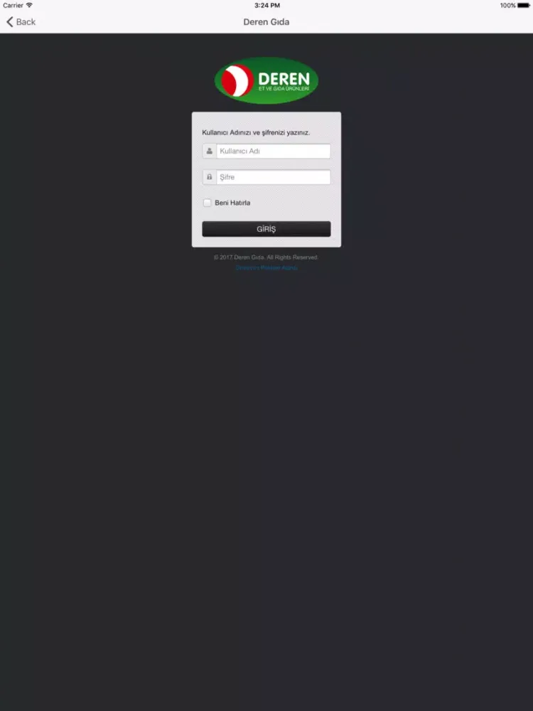 Deren Gıda iPad  স্ক্রিনশট