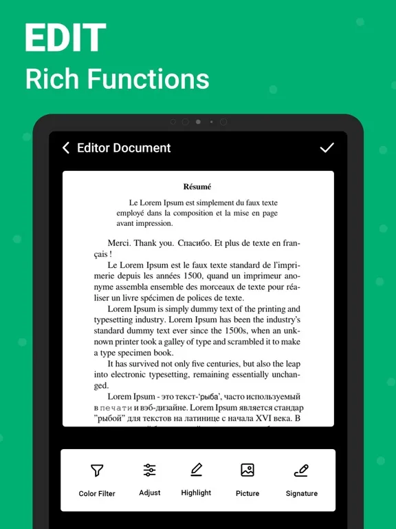 تصاویر Doc Scanner - PDF Scanner+ iPad 