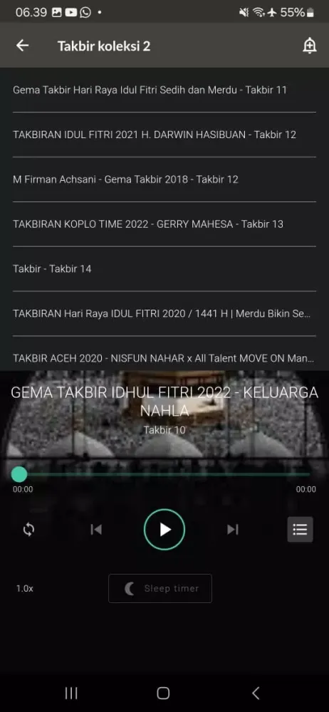 Screenshot di Takbiran 2 hari raya