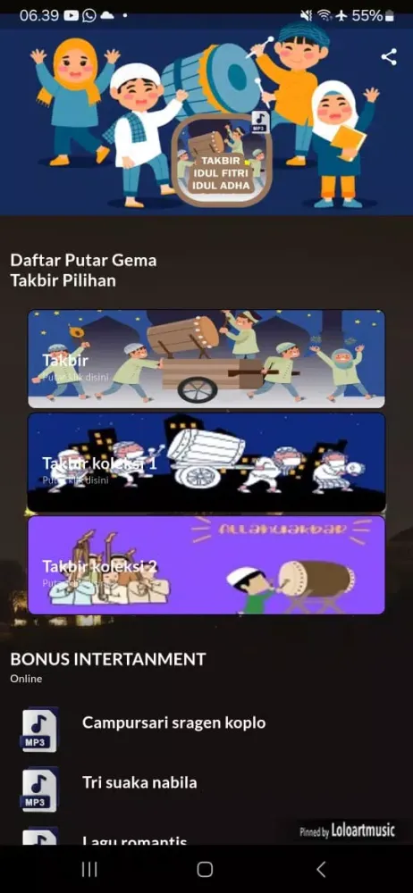 Screenshot di Takbiran 2 hari raya