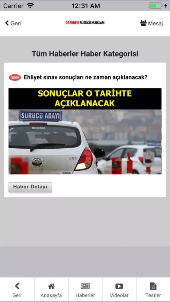 Öz Erdem Sürücü Kursu应用截图