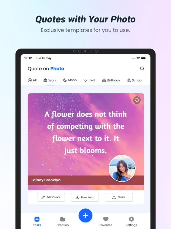 تصاویر Quotes with your Photo - Quote iPad 