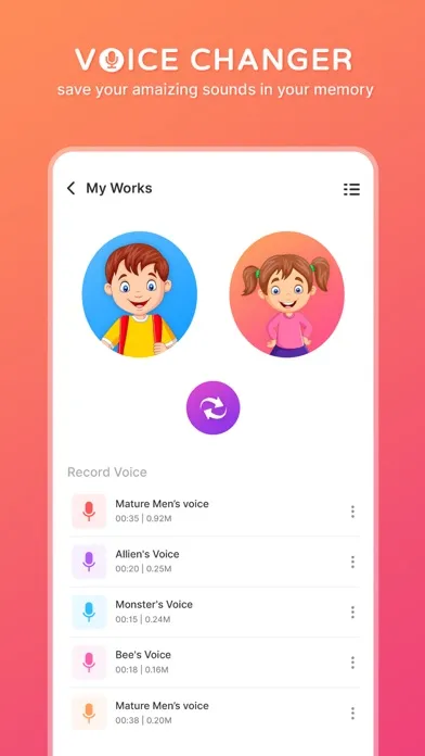 ภาพหน้าจอของ Voice Changer - Voice Effect