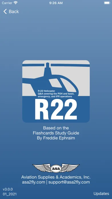Capturas de tela do R22 Helicopter Flashcards