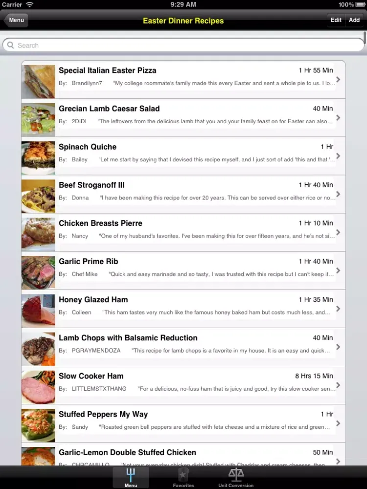 Screenshot di Dinner Recipes. iPad 