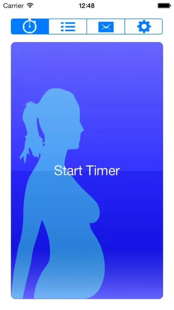 Capturas de tela do Contractions Timer App