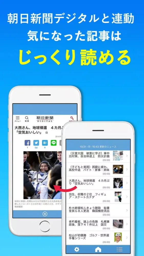 朝日新聞アルキキ　いつでも簡単音声ニュース سکرین شاٹس