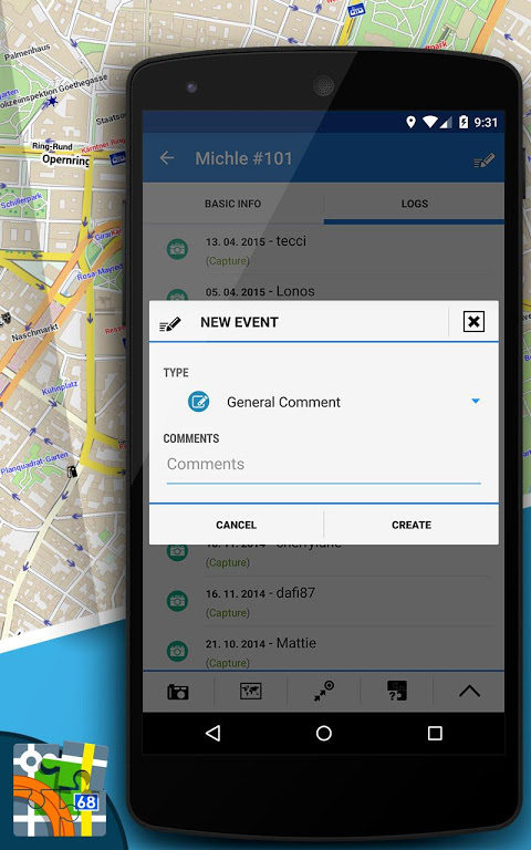 Locus add-on - Munzee Screenshots