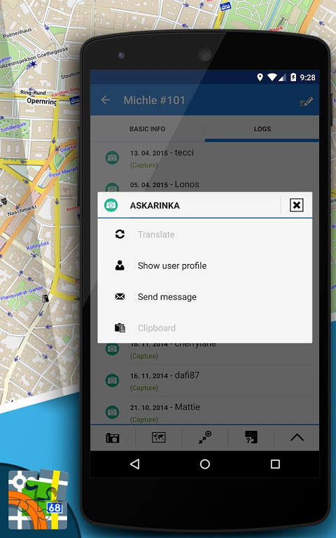 Locus add-on - Munzee Screenshots