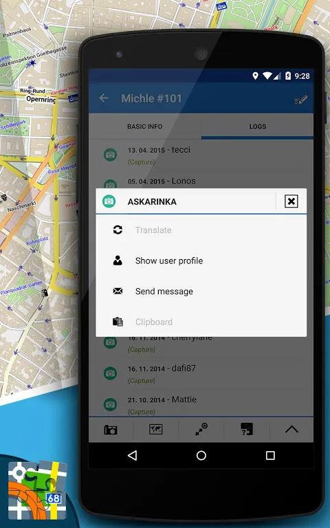 Zrzuty ekranu Locus add-on - Munzee