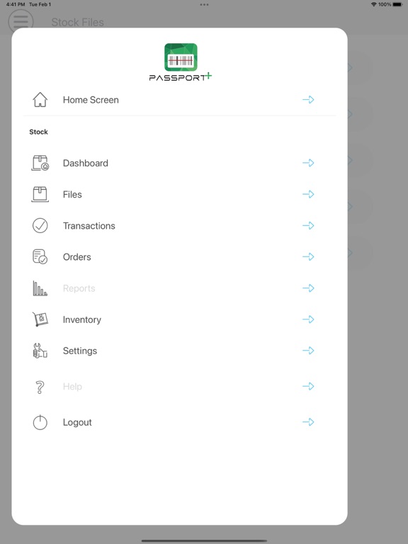 Ảnh chụp màn hình của PassportPlus iPad 