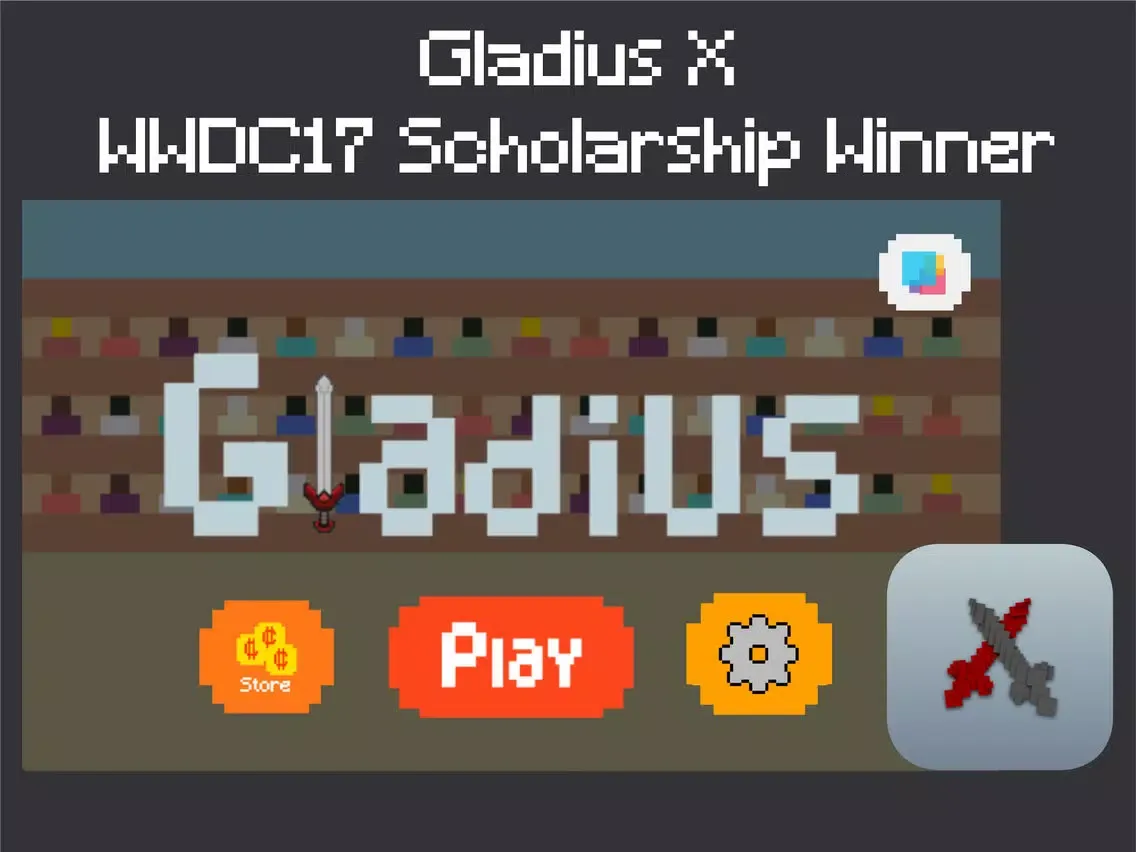 Tangkapan skrin Gladius X iPad 
