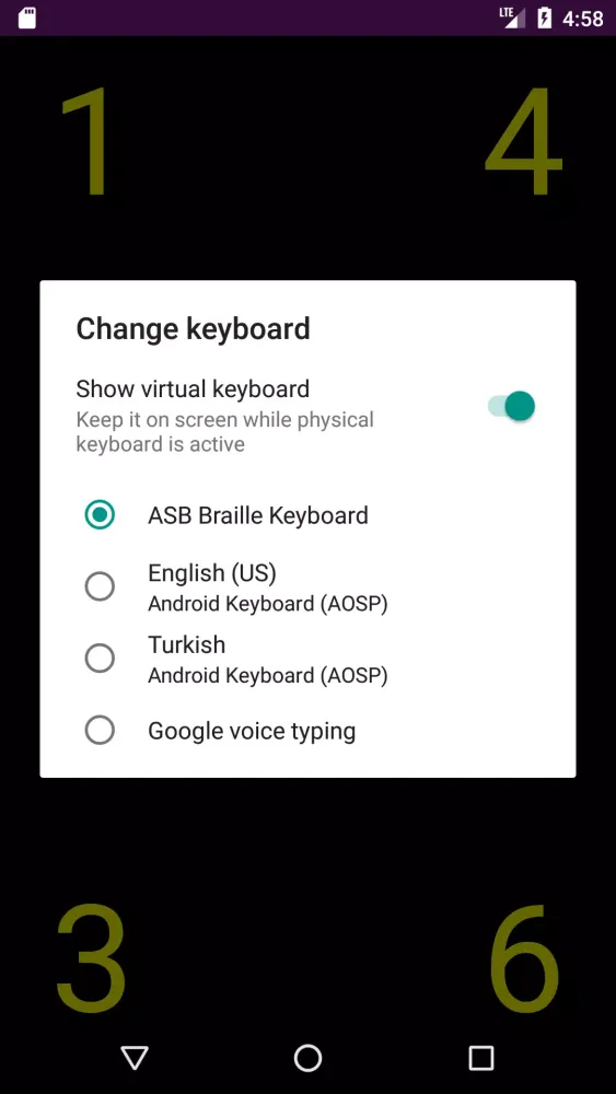 Captures d'écran de ASB Braille Keyboard
