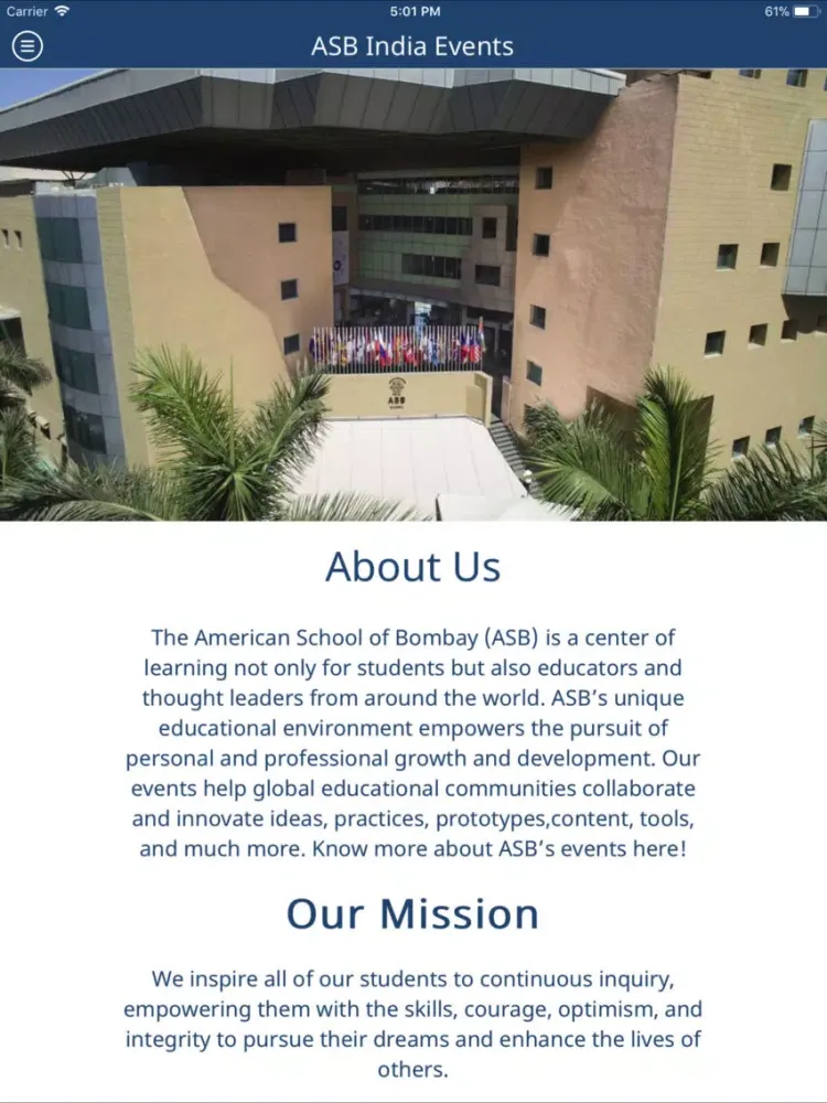 ASBIndia Events iPad 应用截图