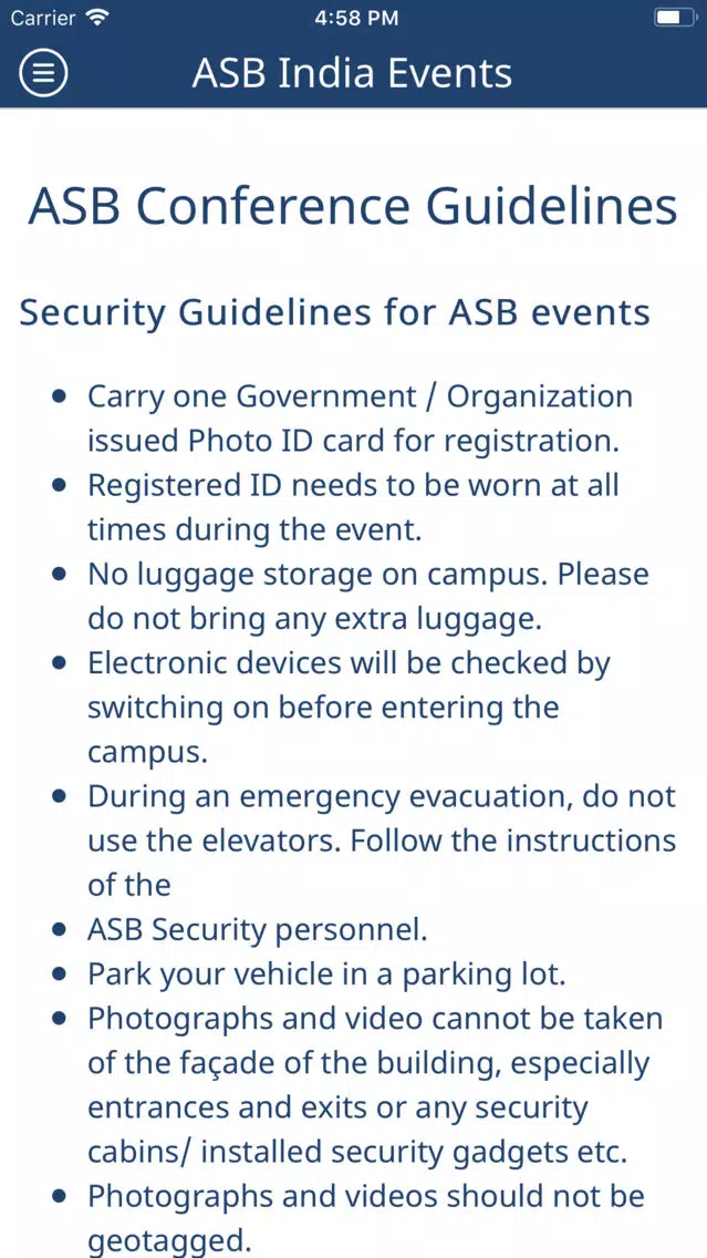 Screenshot di ASBIndia Events