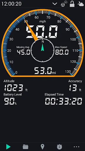 GPS HUD Speedometer Screenshots