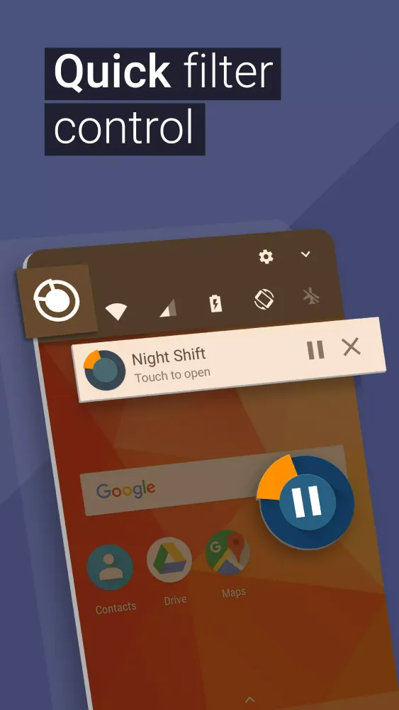 ภาพหน้าจอของ Blue light filter & Night mode