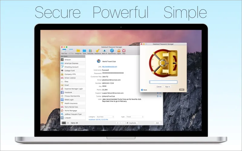 Скриншоты Password Manager Data Vault