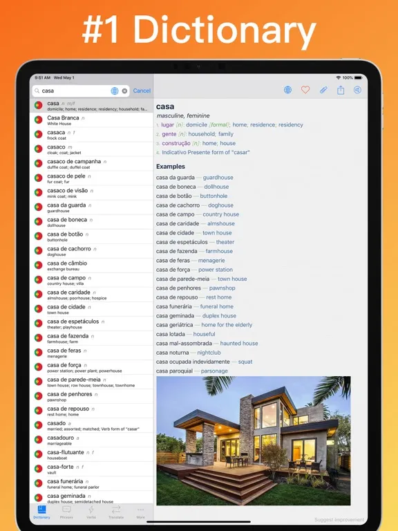 Portuguese Translator + iPad  स्क्रीनशॉट