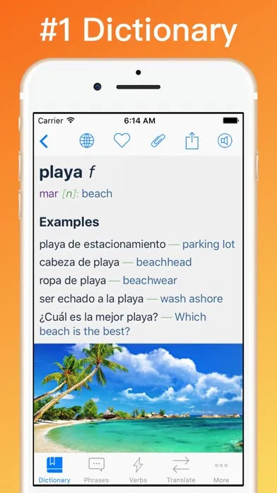 Ảnh chụp màn hình của Spanish Translator + ©