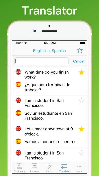 Ảnh chụp màn hình của Spanish Translator + ©