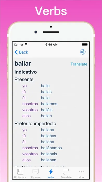 Ảnh chụp màn hình của Spanish Translator + ©