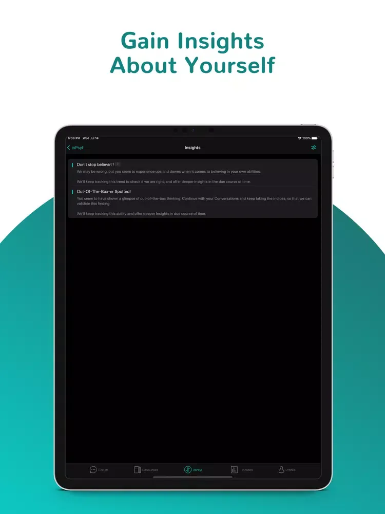 inPsyt - Your Mindset Coach iPad  Ekran Görüntüleri