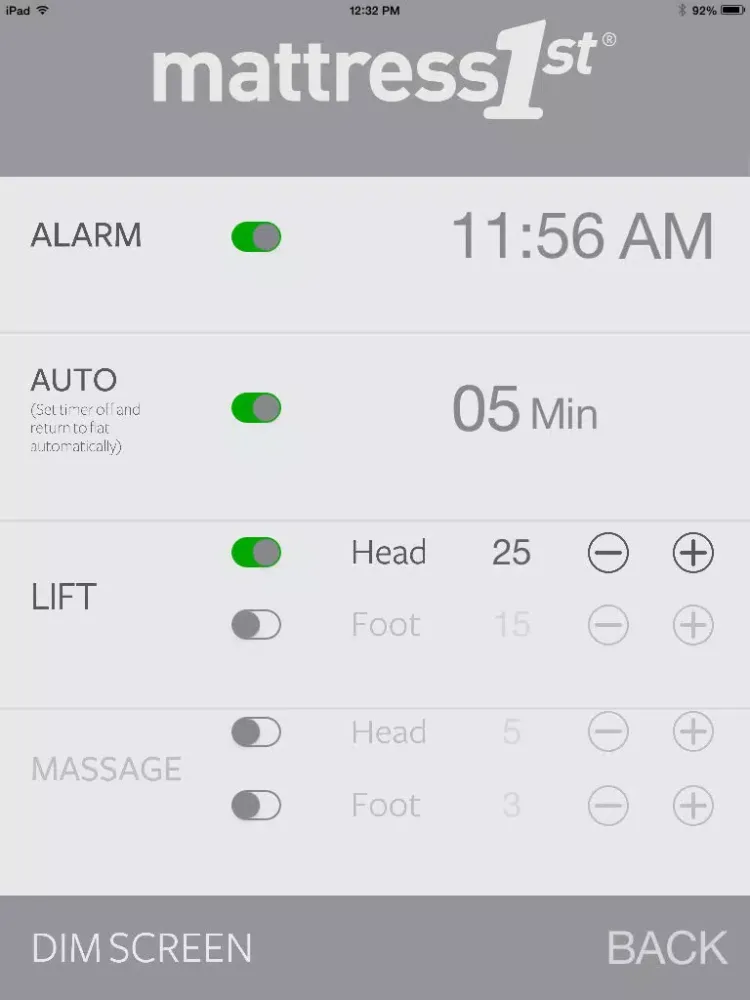 Скриншоты Mattress1st Remote iPad 