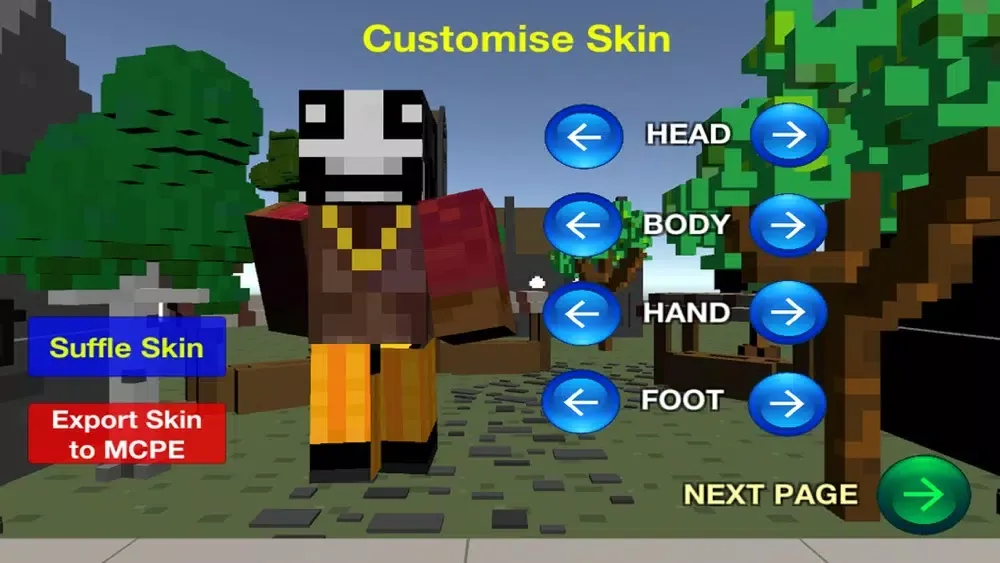 ภาพหน้าจอของ Neighbor Craft Skins Editor PE