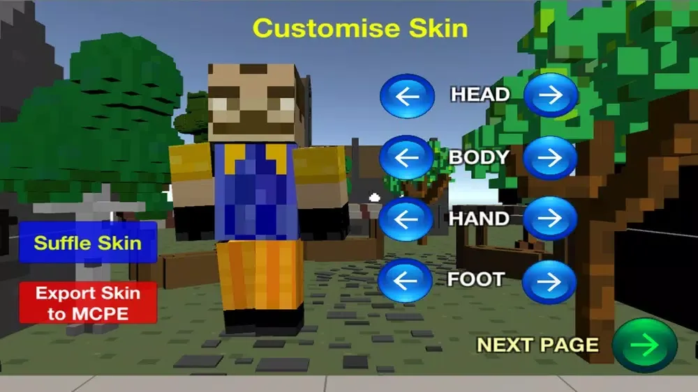 ภาพหน้าจอของ Neighbor Craft Skins Editor PE