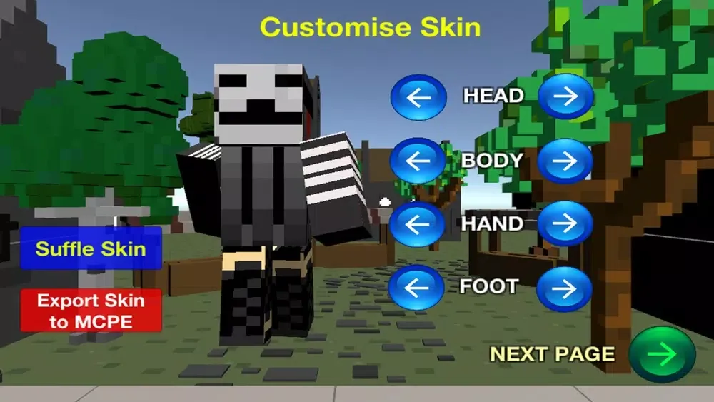 ภาพหน้าจอของ Neighbor Craft Skins Editor PE