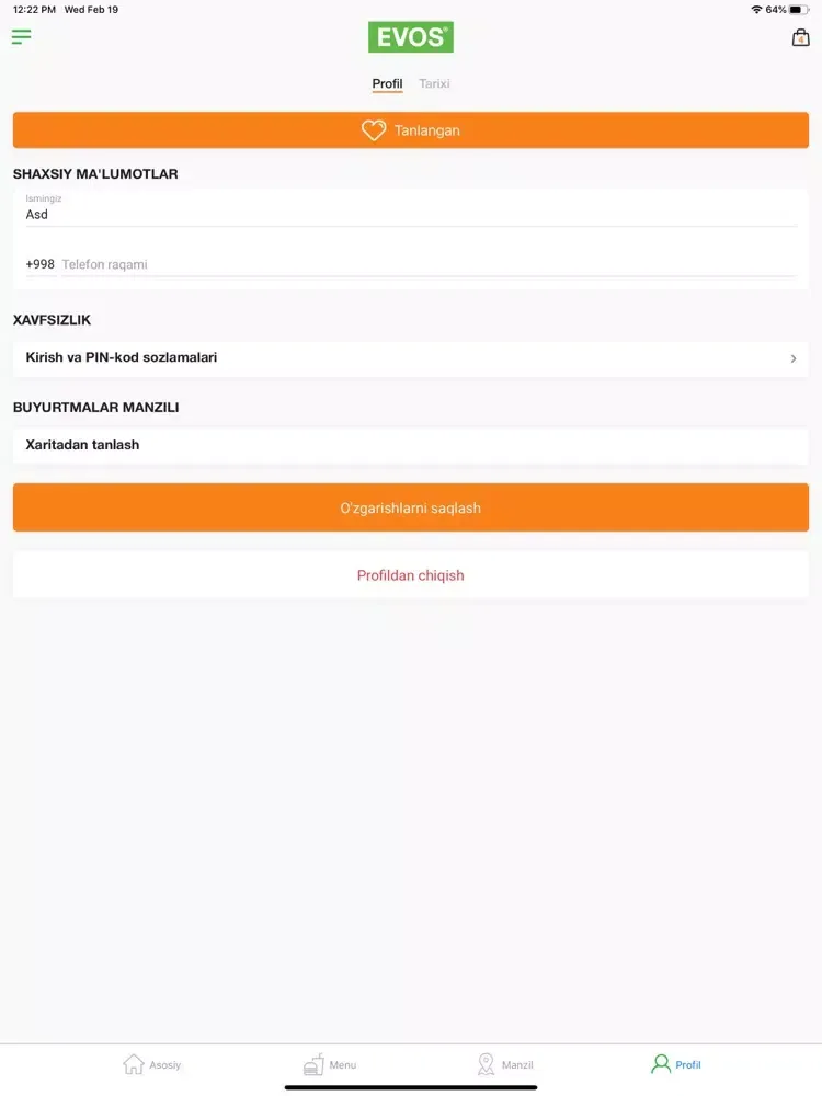 Evos iPad  Ekran Görüntüleri