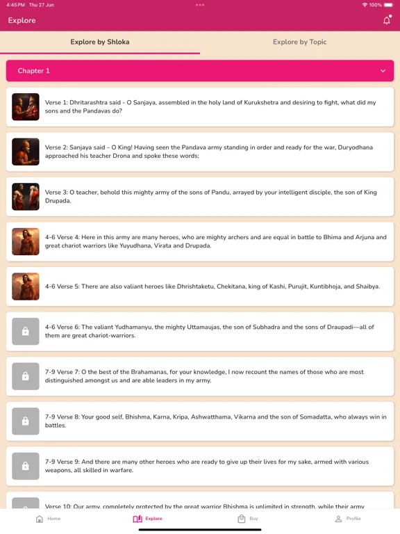 Captures d'écran de Bhagavad Gita For All! iPad 