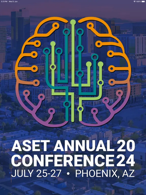 Ảnh chụp màn hình của ASET Annual Conference 2024 iPad 
