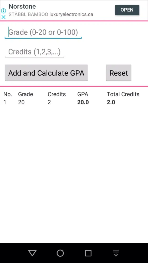 Tangkapan layar Free GPA Calculator