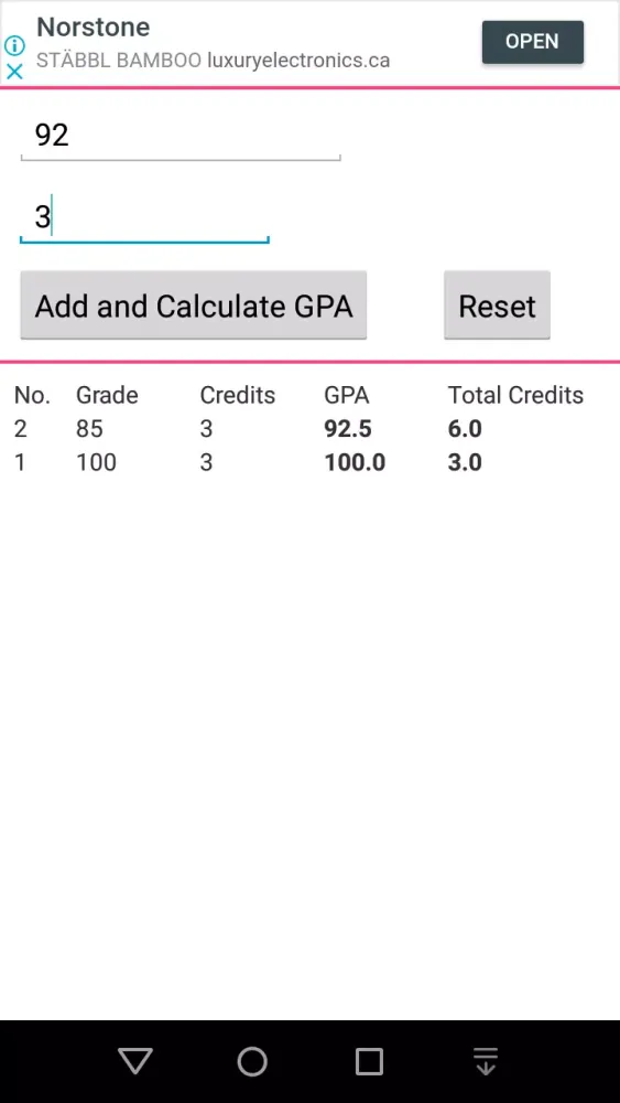 Tangkapan layar Free GPA Calculator