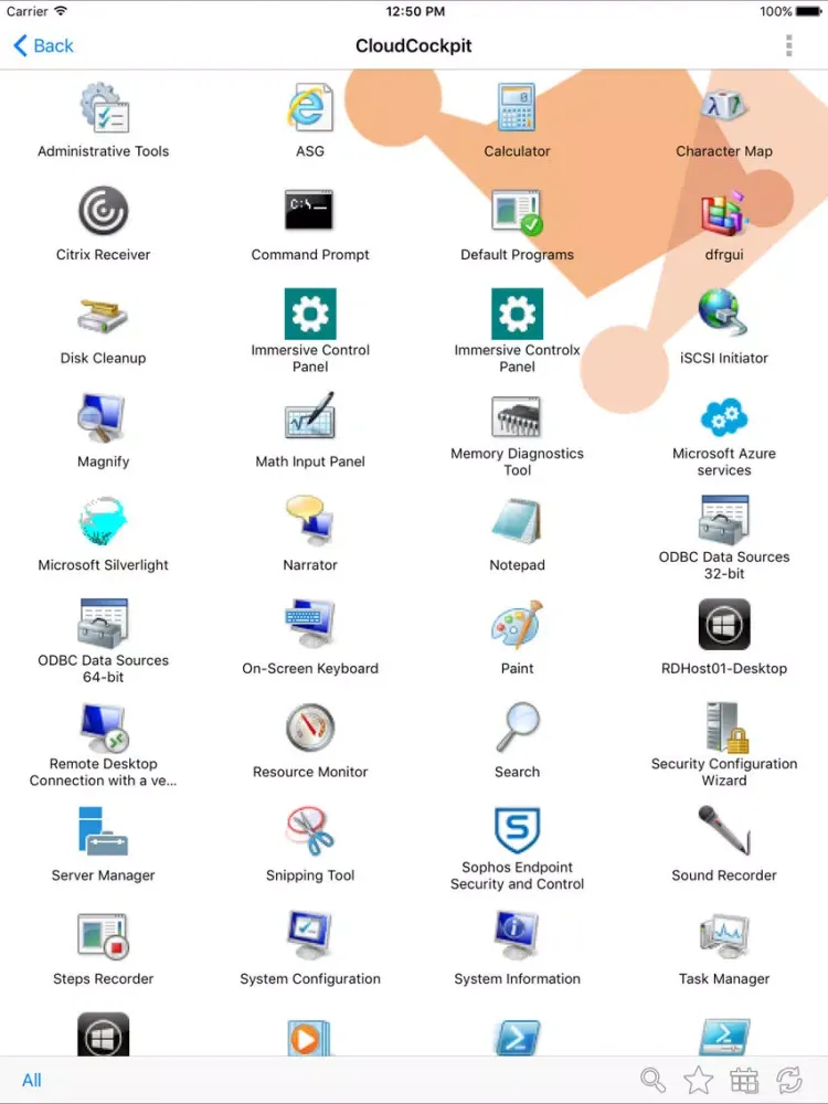 Capturas de pantalla de Cloudcockpit Mobile iPad 