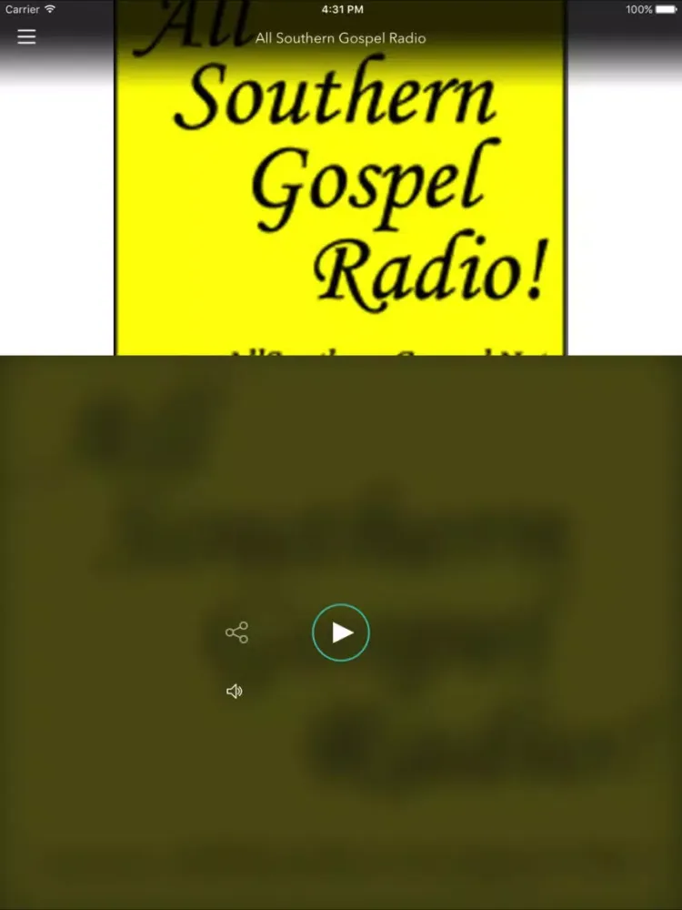 Capturas de tela do ASG Radio iPad 