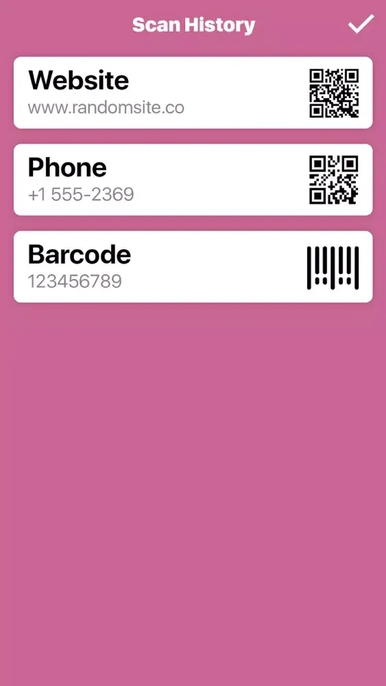 Tangkapan layar QR Scan - Reader & Generator