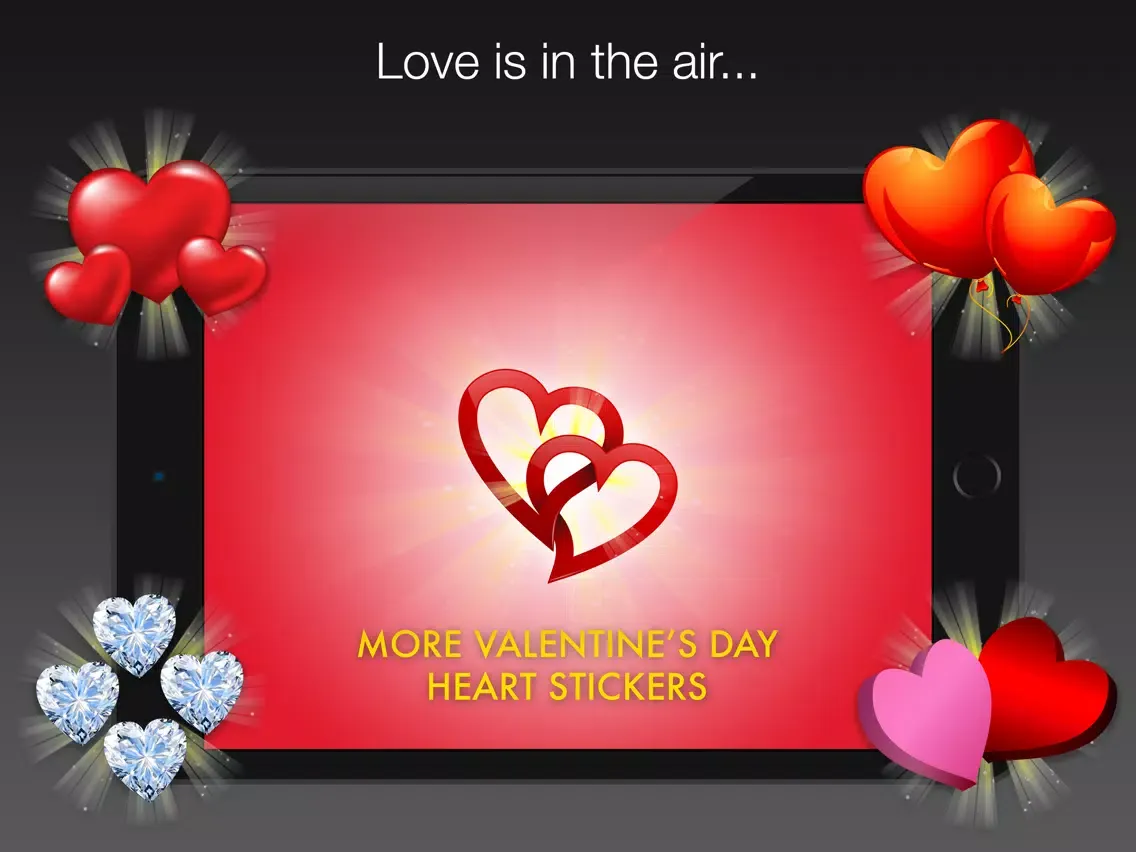 Capturas de pantalla de More Heart Stickers for Valentine's Day iPad 
