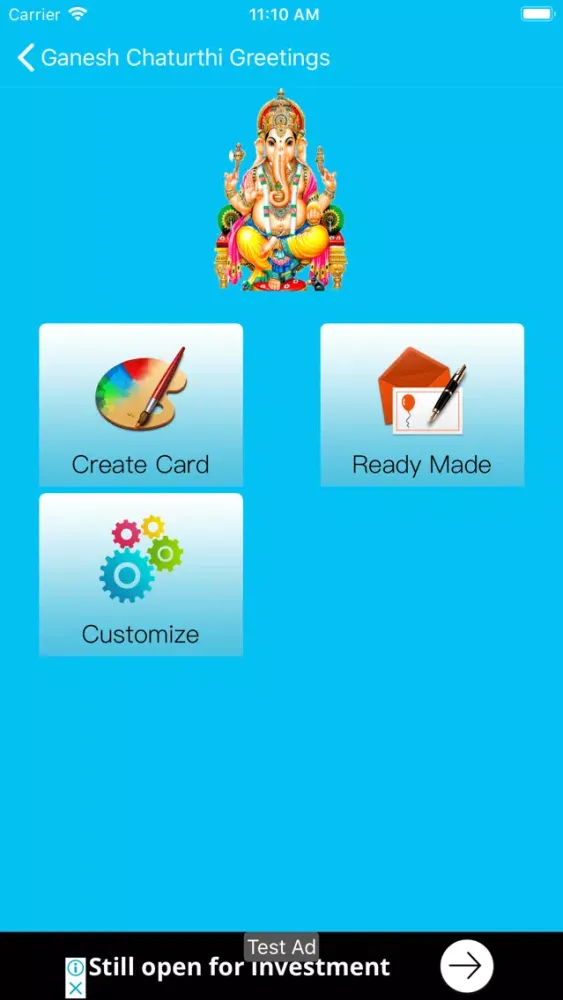 Ganesh Chaturthi Greeting Card Screenshots