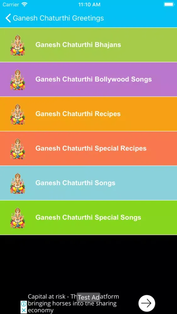 Ganesh Chaturthi Greeting Card Screenshots